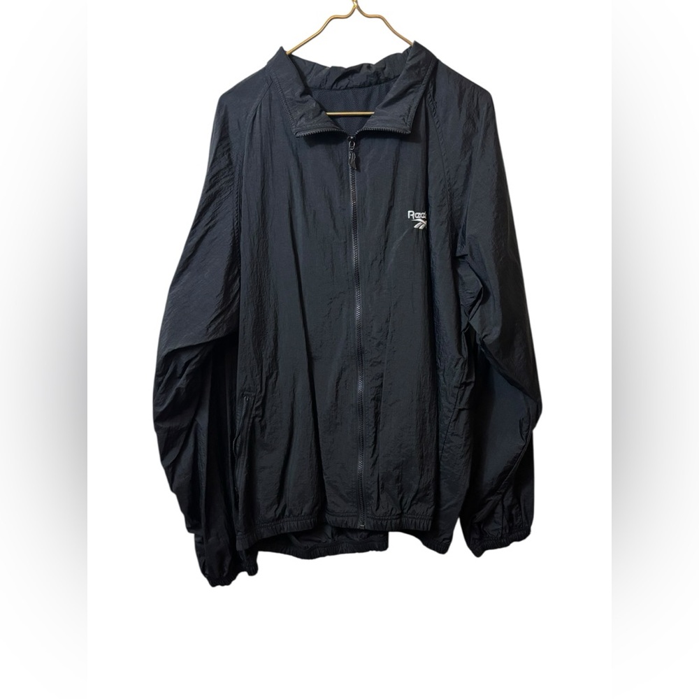 REEBOK | black windbreaker jacket vintage